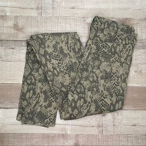 Zara Animal Print Skinny Jeans in Reptile Snake
